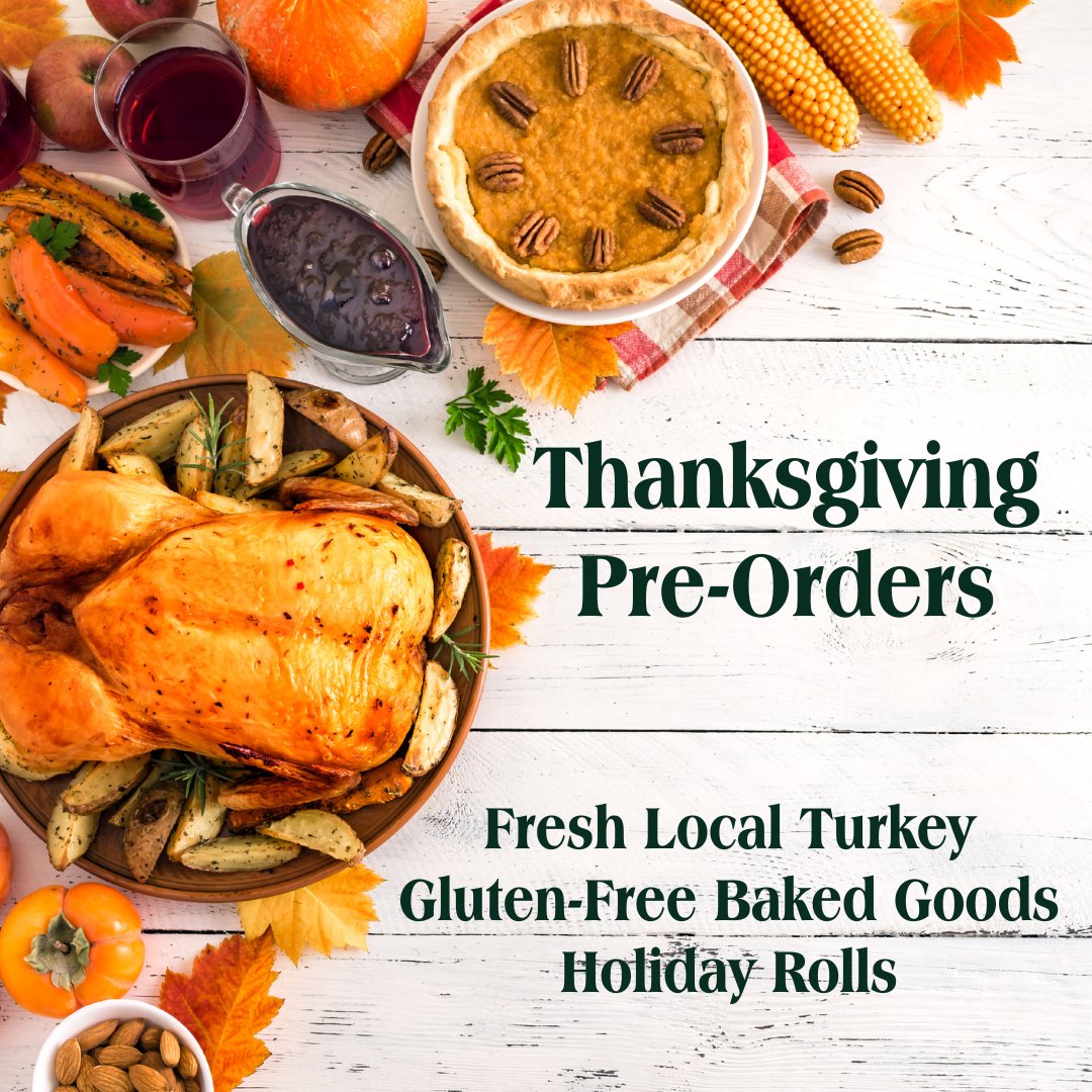 Harvest_Health's tweet photo. It's Officially Turkey Time!  Order your Local Fresh Thanksgiving Turkey, Gluten-Free Baked Goods, and Traditional Rolls! Check out our latest News:  https://t.co/0Lrp3jr4KS    -- Also available on Facebook and our Website.  🍗🍴🍎 https://t.co/zvfplxeAqM
