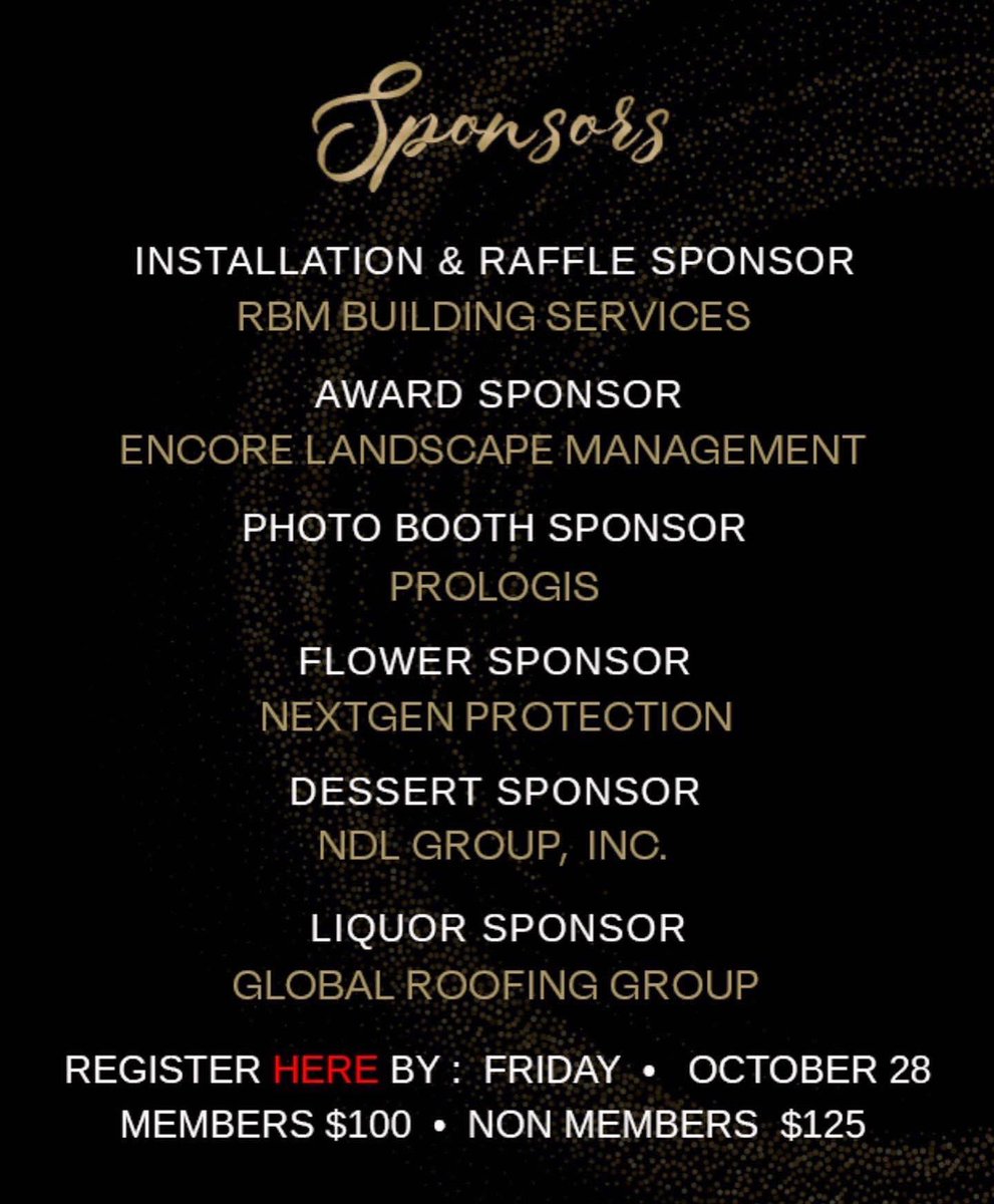 You are invited to the 2022 Installation &amp; Awards Ceremony! Thank you to our many sponsors! 
Thursday, November 3, 2022 4-7 pm**
IPEC Las Vegas, 6590 Bermuda Road, Las Vegas NV 89119