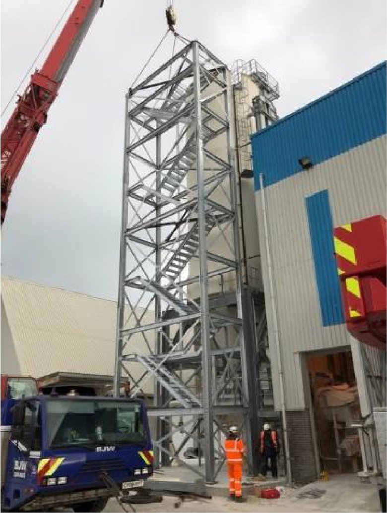 Structural_Fabs's tweet photo. You'd be forgiven for thinking that our images are of the latest NASA lunar mission but it's actually access stairs to the top of a 19m high silo in Hartlepool! Safe to say that our client was 'over the moon' with the result! Read more here - https://t.co/x1qiqFGbne #steelwork https://t.co/jtp9jv8SGi