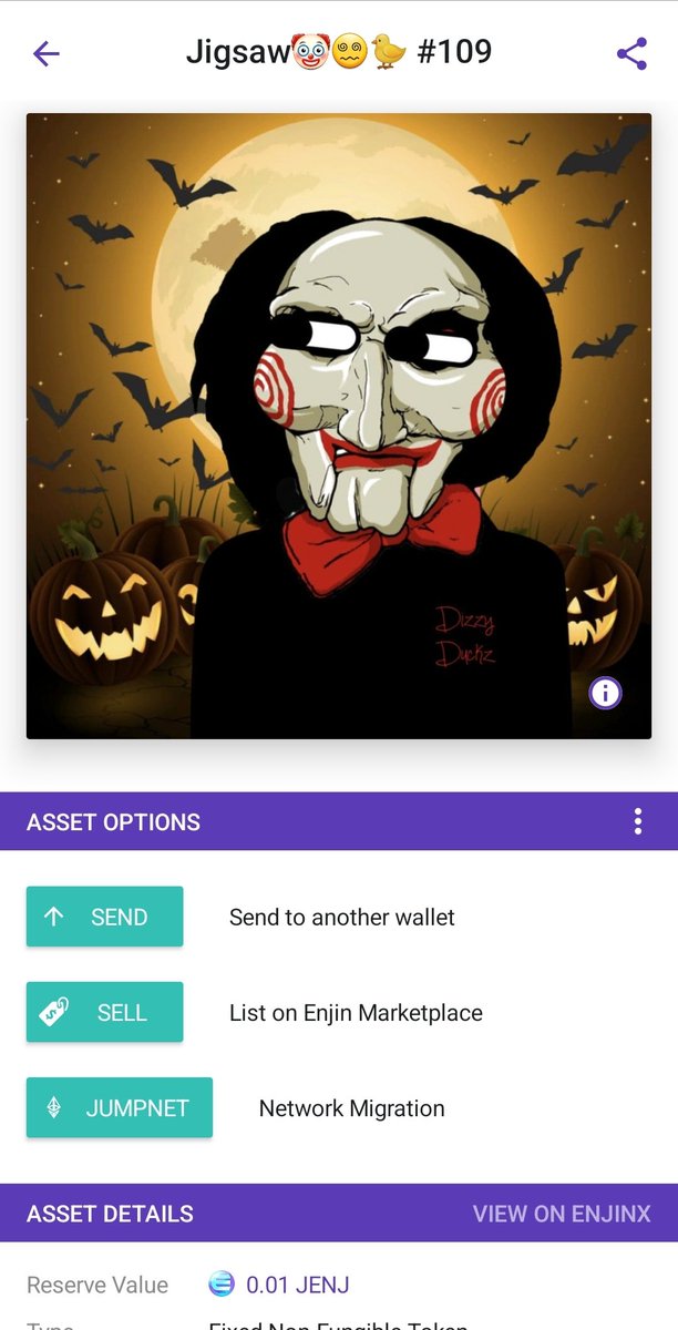 Allye95697360's tweet photo. "Jigsaw" by @Plumboy88 #NFTCommmunity Choose Winners in 24hrs ✌️🤩😁🎃🐈‍⬛🦇
🎃 ❤️&amp;RT
🎃 Follow @Plumboy88
🎃 Tagg 3 frenz
🎃 Comment ENJIN QR Code Only 
Post proof extra credit 🤩 
LetsssGooo 🚀🚀🚀 #NFTGiveaway #NFTGiveaways #EnjinNFT #Enjin https://t.co/TrHi4OcX2W