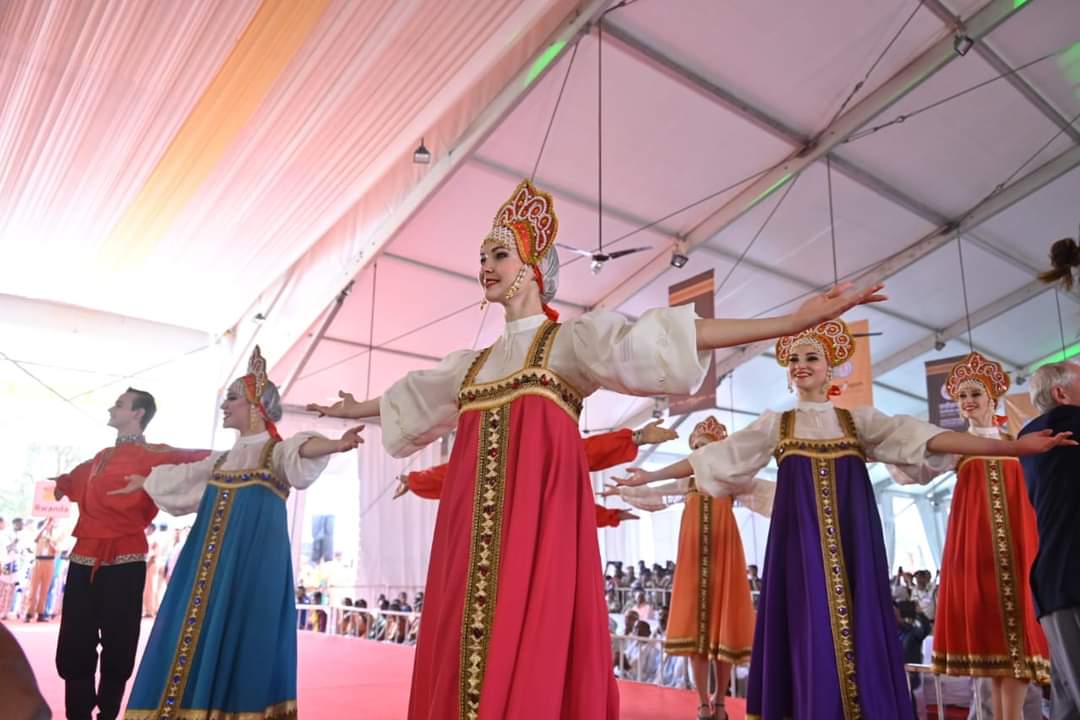 Presentation of group of Mamta Devi Chakri folk dance artist Rajasthan with the artists from the country and abroad in the Tribal National Festival 2022 organized by the Directorate of Culture and Archeology Department, Raipur Chhattisgarh.