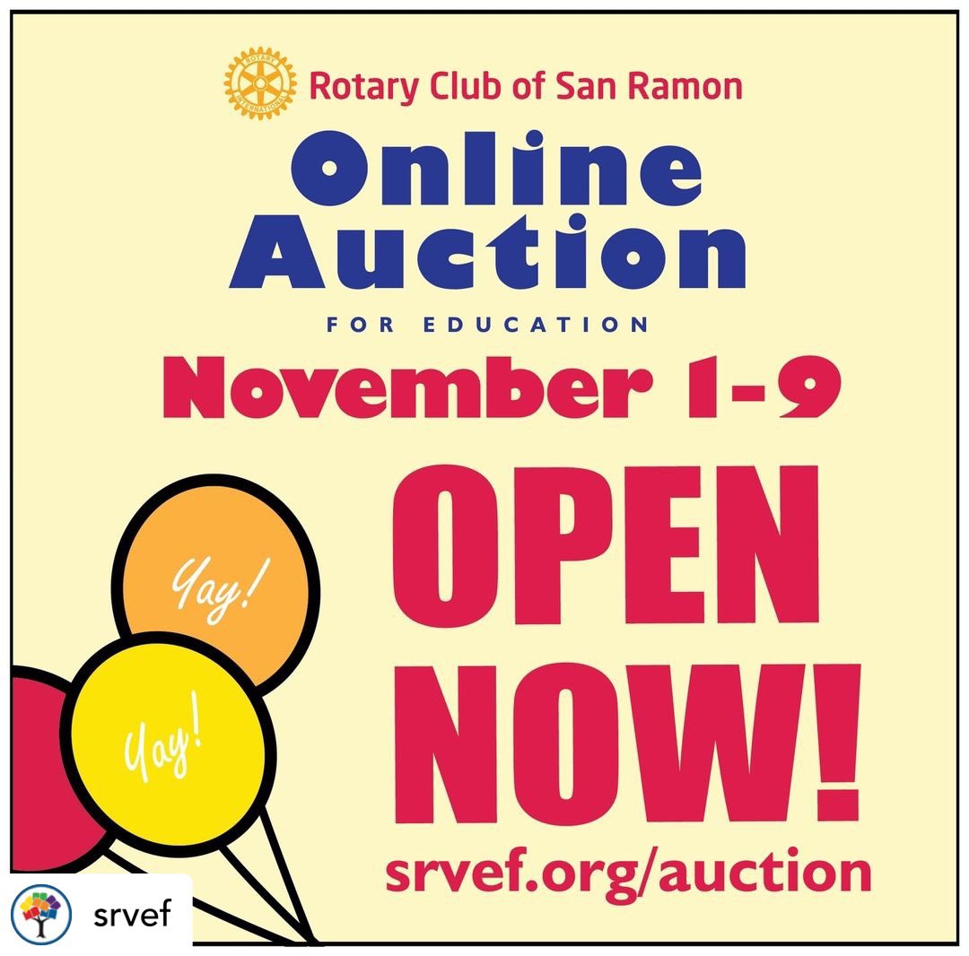 SRVUSD1's tweet photo. SRVEF online auction now open! Posted @withrepost • @srvef Our Annual Auction For Education is open! Proceeds raised go back to support the students of San Ramon Valley Unified School District. Happy Bidding > https://t.co/nfoEgQA0pw
#auction #onlineauction #auctionforeducation https://t.co/By99IGUW8J