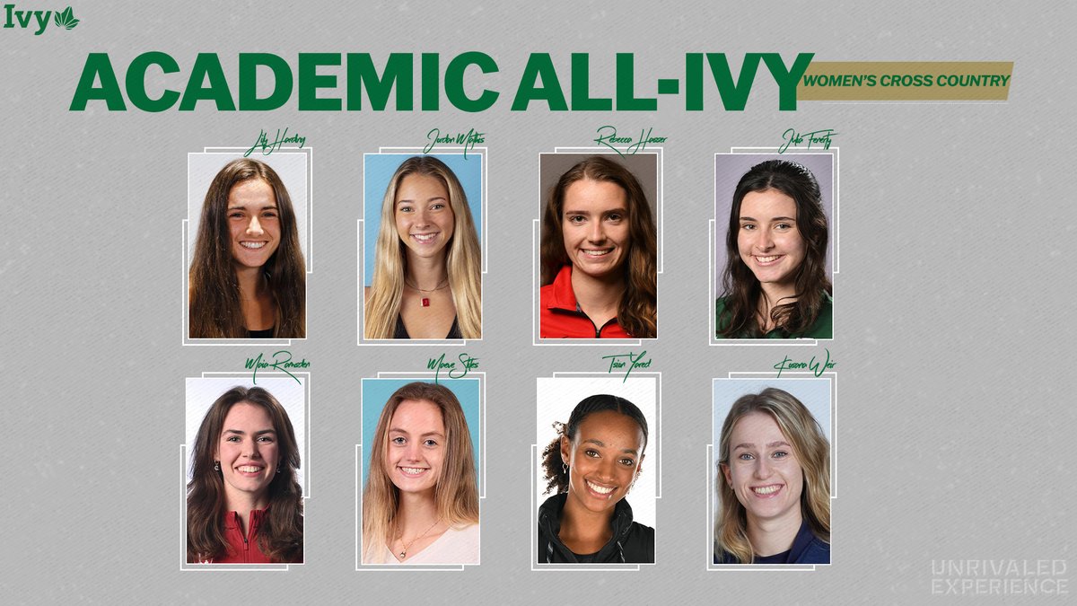 Your 2022 Women's Cross Country Academic All-Ivy Members! 🌿🏃
