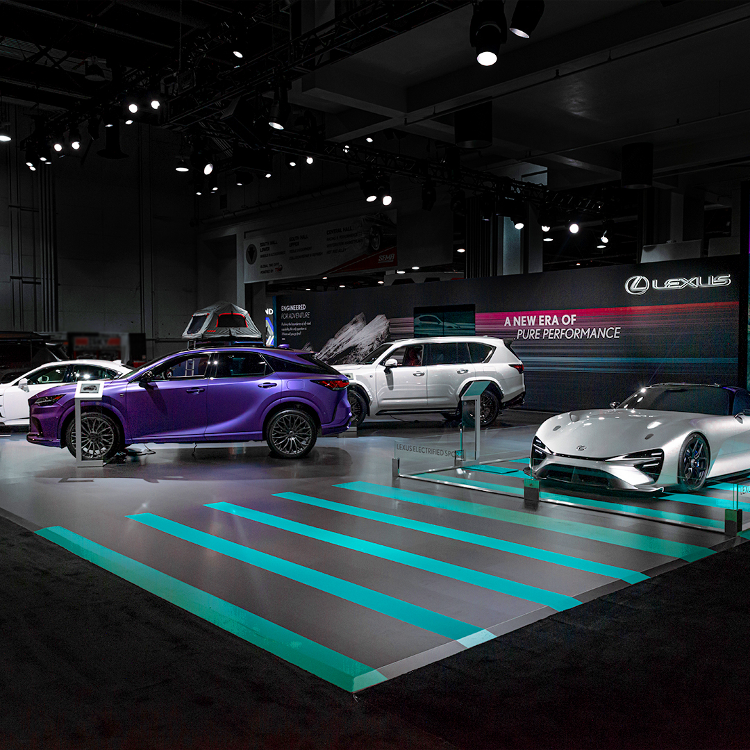 Lexus is back at @SEMAShow with 6 special project vehicles. Stop by our booth and stay tuned this week for more #LexusSEMA content from #SEMA2022 *Modifications on vehicles shown may void warranty, impact performance/safety, and may not be street legal.