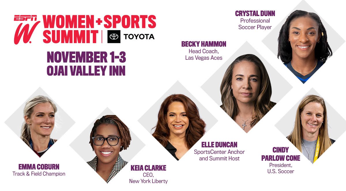 Headed to the <a href="/espnW/">espnW</a> Summit to connect with some amazing women including @78jocelyn_alo 👸🏾,  <a href="/Cdunn19/">Crystal Dunn | Soubrier |</a> 🌹, and <a href="/BeckyHammon/">Becky Hammon</a>🏀! #PowerByProximity #ThatsaW #ChangedByTheGame