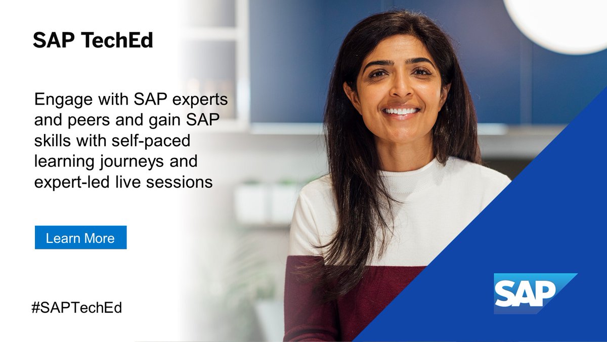 PCA_CD's tweet photo. Register for #SAP TechEd and discover the Learning Zone: an online community for all attendees to network, get answers, and learn about new technologies. Take advantage of this opportunity to build crucial skills and valuable connections! #SAPLearning

https://t.co/vRBRNFAFyb https://t.co/efJYbEDRjU