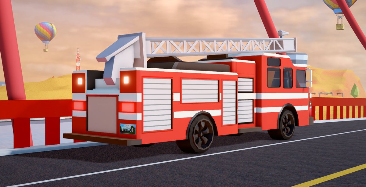 badimo's tweet photo. #2!
🎊 TUESDAY's vehicle is the new FIRETRUCK! With a detailed fireman's ladder, new water effects, and more. This vehicle went through a 🔥 of an upgrade!
#Roblox #Jailbreak

🙌 Today's vehicle will be out later today (US time!) with a full change log, including new features..! https://t.co/Se1eARwLi7