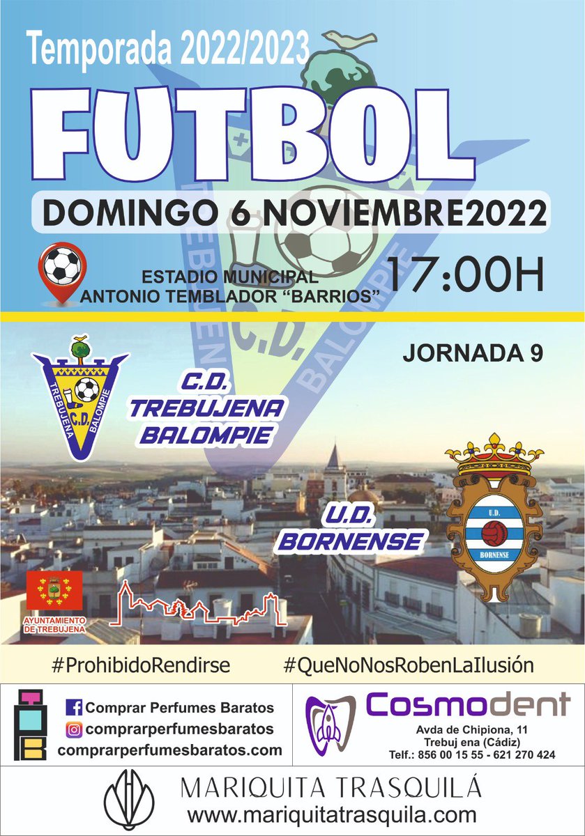 cd_trebujena's tweet photo. El domingo 06 nos vemos en Trebujena
Os esperamos con muchas ganas 💛💙 https://t.co/WkCk2WGrj7
