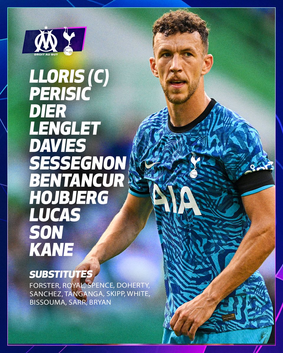 SpursOfficial's tweet photo. Here's how we line-up to face 
@OM_Officiel 👇

#UCL https://t.co/ksnTWmP6NN