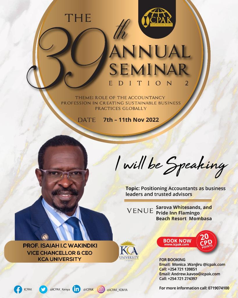 KCAUVC's tweet photo. Join us for the upcoming @ICPAK_Kenya yearly meeting. @kcauniversity is a proud partner https://t.co/TItQ3OxsQx