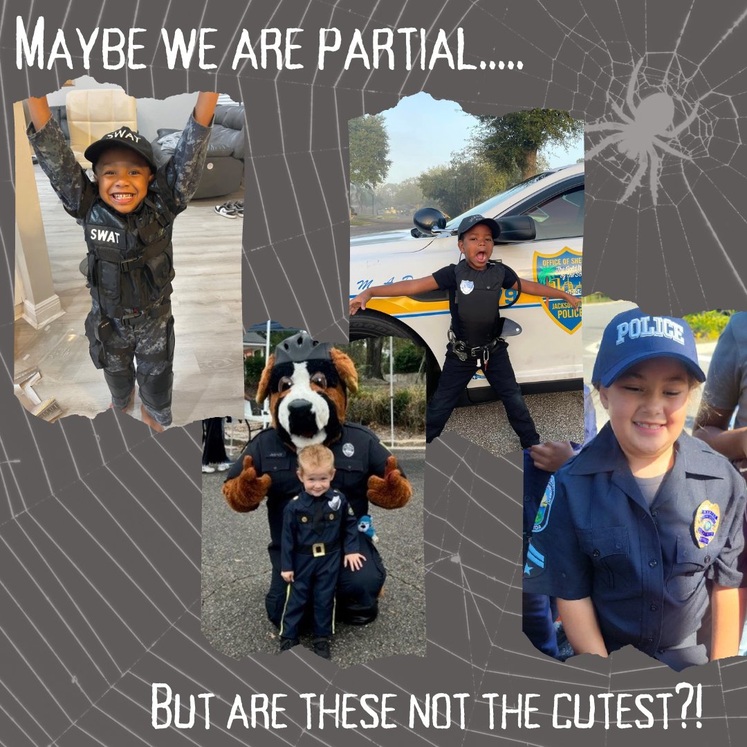 JSOPIO's tweet photo. Maybe we are a little partial....But are these not the cutest??
#JSO #halloween2022 #littleofficers #JoinJSO #trickortreat #yourJSO #communityfocused #jaxsheriff #maybeabittooyoung #ApplyNow #cutecops https://t.co/dQ1KByL8ab