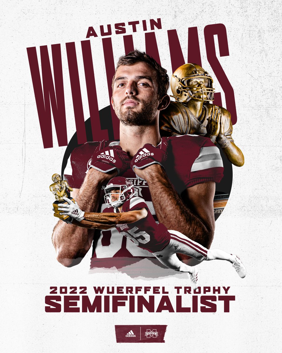 𝐵𝑎𝑐𝑘-𝑡𝑜-𝐵𝑎𝑐𝑘 𝑌𝑒𝑎𝑟𝑠 --> @auss_10_ Austin Williams is one of 12 semifinalists for the Wuerffel Trophy, which honors players who serve others, celebrate their positive impact on society, and inspire greater service in the world. #HailState🐶
