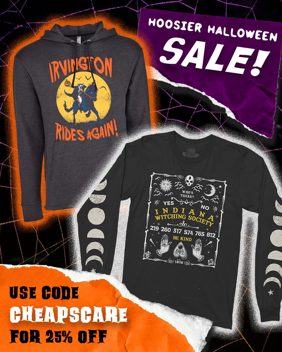 Our Hoosier Halloween collection is on sale all this week! Use code CHEAPSCARE for 25% off all of our spooky tees. The discount ends at the end of the week, so don’t miss out!

Snag these post-holiday deals - unitedstateofindiana.com