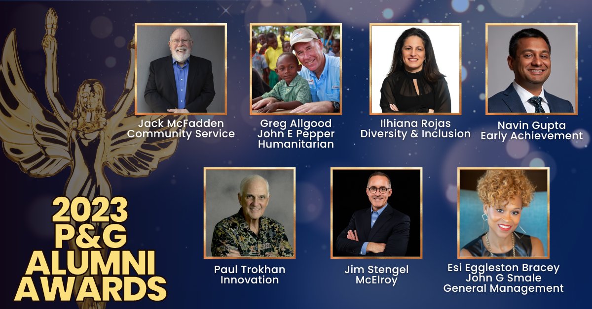 P&G Alumni Network (@pgalums) on Twitter photo 2023 #PGAlumniAwards Recipients are Here 🏆. The Network & its members recognize P&G Alumni leaders who continue to make an #impact in their organizations, industries, & communities, during & beyond their service at <a href="/ProcterGamble/">Procter & Gamble</a>. Congratulations to all the winners! 2023 #PGAlumniAwards Recipients are Here 🏆. The Network & its members recognize P&G Alumni leaders who continue to make an #impact in their organizations, industries, & communities, during & beyond their service at <a href="/ProcterGamble/">Procter & Gamble</a>. Congratulations to all the winners!
