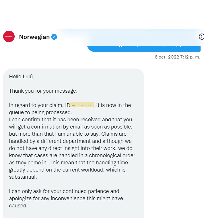 lulucasanova94's tweet photo. @Fly_Norwegian @Fly_Norwegian I'd been contacting you since 2020 for the full refund of my tickets + interests. I sent an email to dividendclaims@norwegian.com as you suggested by DM and didn't received an answer in weeks. I want to talk with the agent about my claim. I demand a solution ASAP. https://t.co/5Xu8Yl5QQo