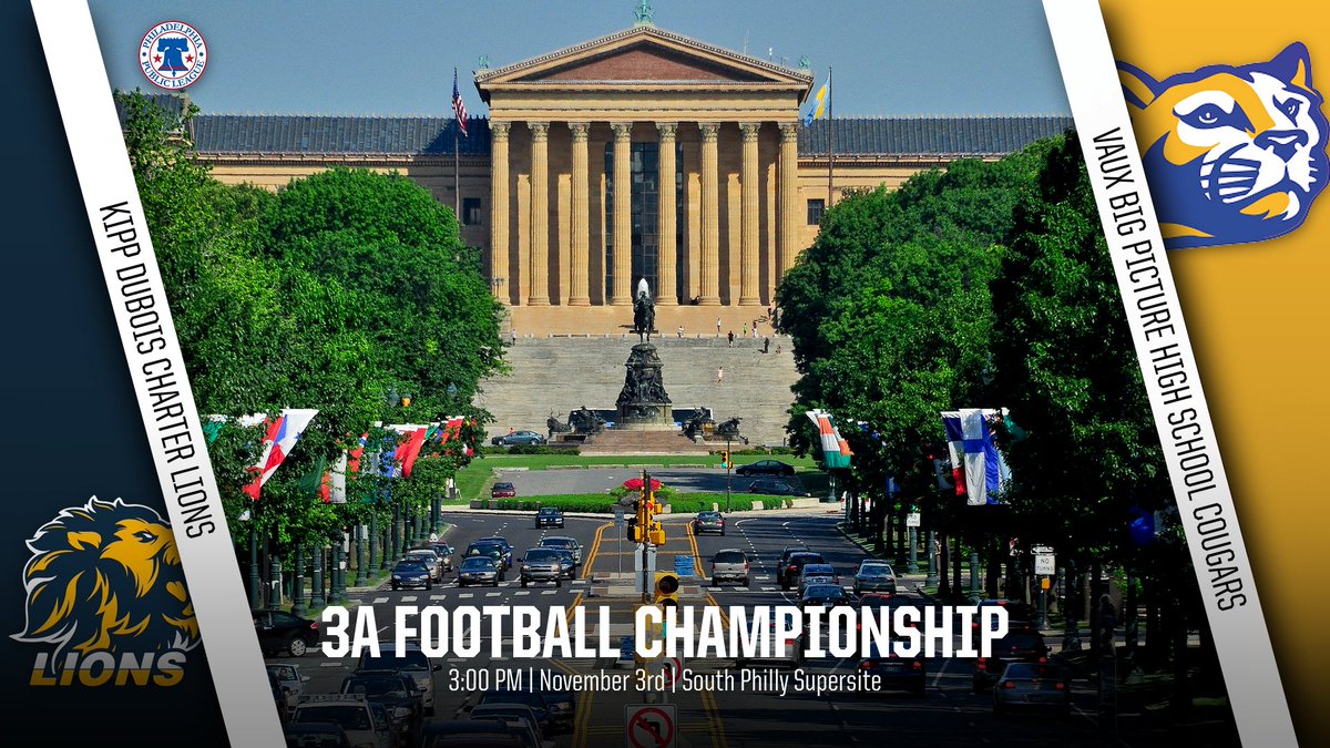PPL 3A FOOTBALL CHAMPIONSHIP!!

Kipp DuBois Charter will be facing Vaux Big Picture High School in the 3A Championship game!!

Tickets for the game can be purchased on our website (linked in bio)!!

<a href="/The_SFBN/">SFBN</a> will be streaming the game on Youtube!

Link: youtu.be/ze6AfNNurOM