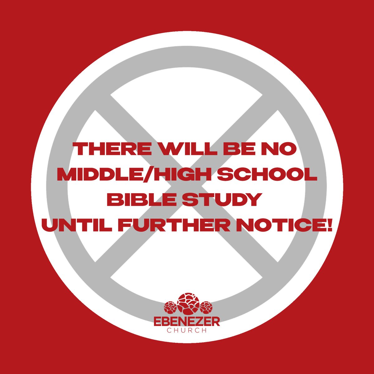 euccnc's tweet photo. Although our Middle and High School Bible Study is on hold … Children’s Bible Study will still be taking place as normal. #TheEbenezerChurch #FellowshipOfExcitement #WeServe https://t.co/jWq2ftxq8l