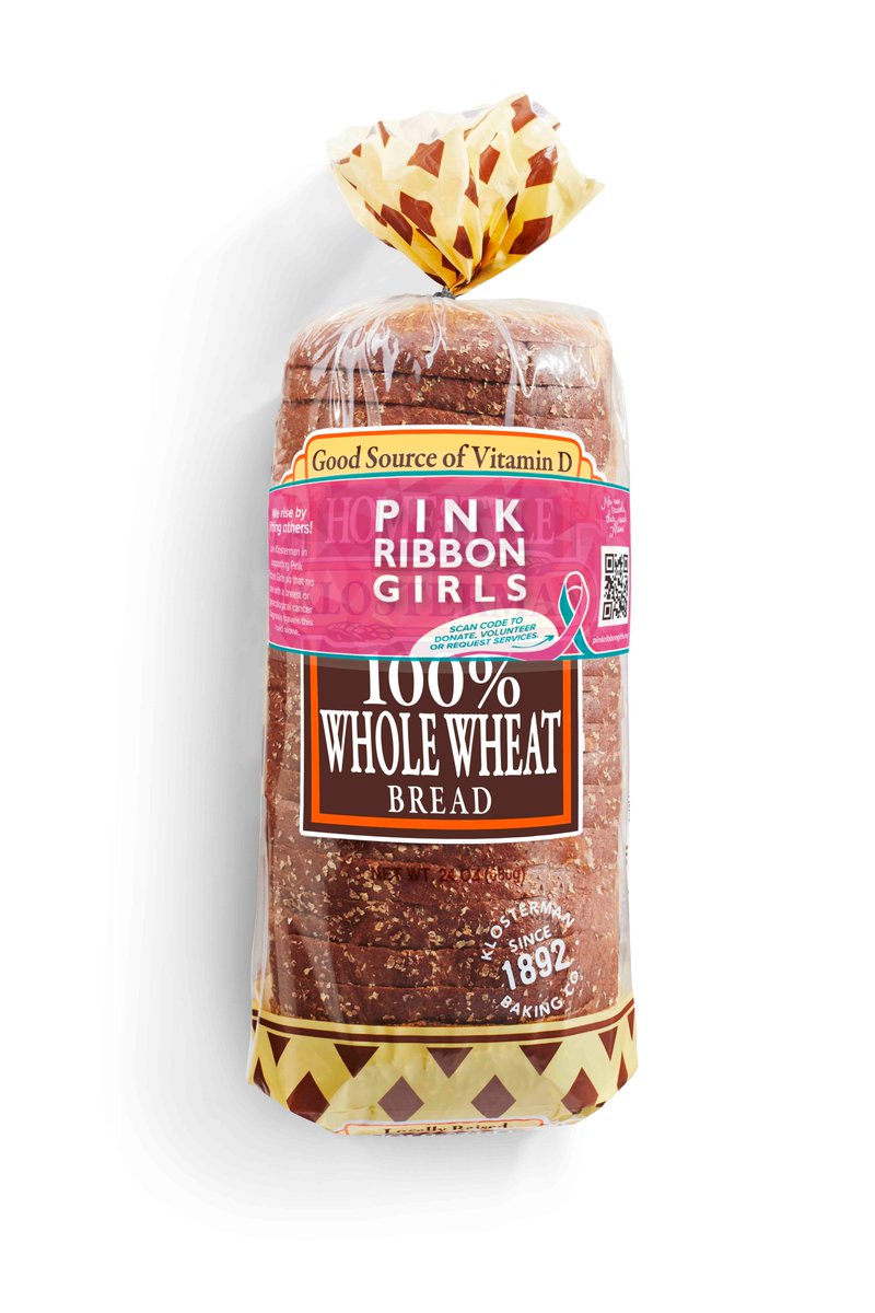 klostermanbread's tweet photo. Don't forget to pick up a specially marked package of our 100% Whole Wheat Bread to support our #PinkWithAPurpose campaign with @PinkRibbonGirls! #PRG https://t.co/UjloDy6TDj
