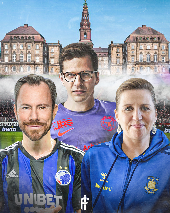 Det er valgdag og BT har lavet en liste over hvilke fodboldhold politikerne støtter.

Her på billedet ses 3 af hovedpersonerne iført trøjerne fra deres hold.

Hvem håber I vinder i aften? 🇩🇰