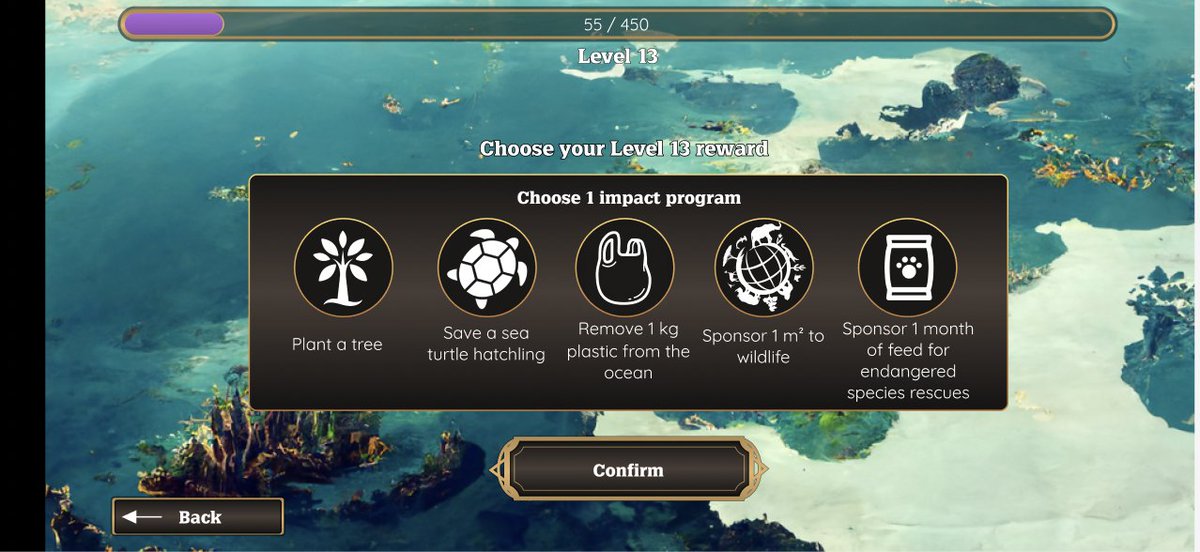 👀 Check out this mock up of choosing an impact program for our game! 

👉 You will be given an option to select an Impact Mission in the game and play towards that goal!

Love it? 

❤️ &amp; RT this  and Tag 3 friends for more sneak peeks! 

#ADA #Cardano #gaming #playtoimpact