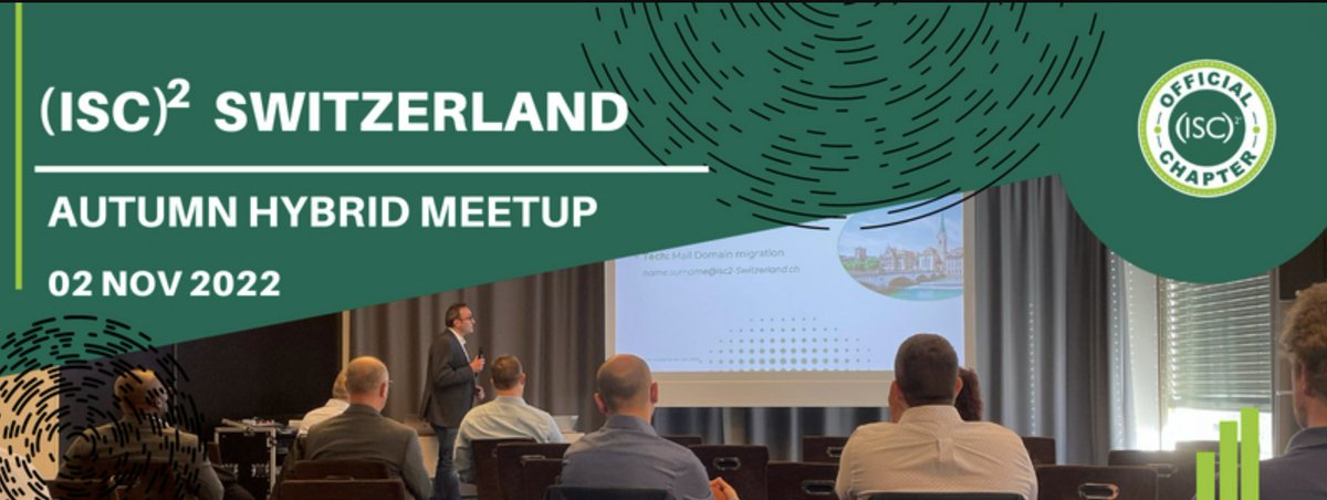 See you tomorrow November the 2nd at (ISC)2 Chapter Switzerland Autumn event! (beer and drink for Members on site!)

Registration still open here:
isc2chapter-switzerland.ch/events/#!event…

(ISC)² #event #infosecurity #cybersecurity