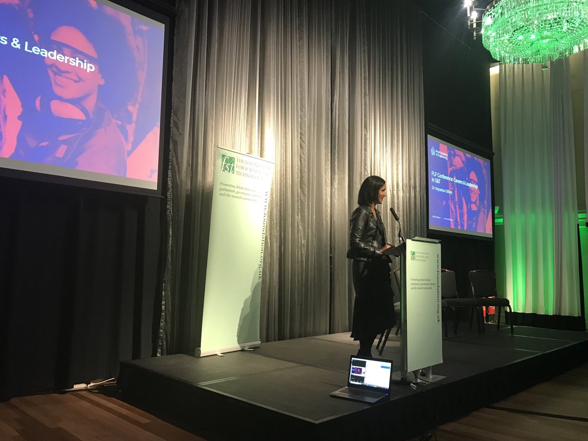 FoundSciTech's tweet photo. Dr Hayaatun Sillem is the first speaker of Session 3 - Careers and leadership in science and technology. Leadership in Tomorrow’s World conference. #futureleaders https://t.co/CNVRtlplAH