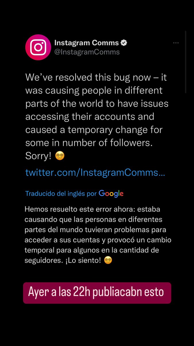 apsocialmediam's tweet photo. Resuelto el problema en Instagram, vuelve la calma.
Tener tu empresa en alguna red social le mostrará al mundo que existes.
Todos los procesos llevan ajustes y para llegar a que funcionen de manera óptima deben haber mejoras, fallos etc 
#instagramdown #fallos #confirmed https://t.co/lqhOcUXtKM