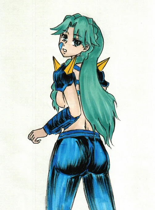 過去絵、ハロウィンっぽいみなみさん。 