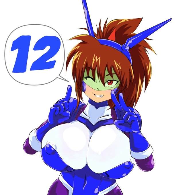 鉄魚さん(@tetsuwopa)のブルーラビットさん12周年おめでとうございます絵(訂正) 