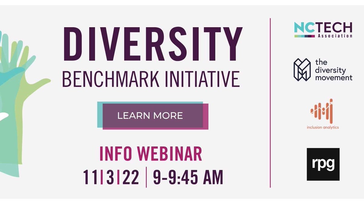 NCTA's tweet image. #DBIInitiative Webinar bit.ly/3sP8ZYK

Participating Employers @BlueCrossNC @commercetools @DeutscheBank @brightlysw @elonuniversity @InmarInc @pendoio @relias  @RenComputing @SASsoftware @spreedly @TerraDotta

Partners @racepointglobal @diversitymvmt #InclusionAnalytics