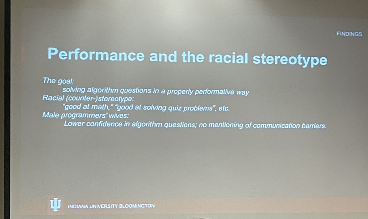 CameronMPierson's tweet photo. Huixin Tian shares her doc research on the use of Chinese programming boot camps for Chinese migrants in the US computing professional context. The mythology of success plays an intricate role in mystifying and demystify the computing industry. #ASIST22 https://t.co/QkVsjEKAjd