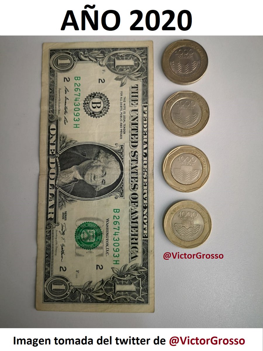 VictorGrosso's tweet photo. OJO: El dólar en COLOMBIA llegó a los $5.000 por primera vez. Sé que acá en twitter comparten gráficas muy interesantes sobre este histórico acontecimiento económico, pero con esta galería quiero simplificar lo que ha ocurrido en los últimos años con el peso colombiano... https://t.co/dAftVgtclN