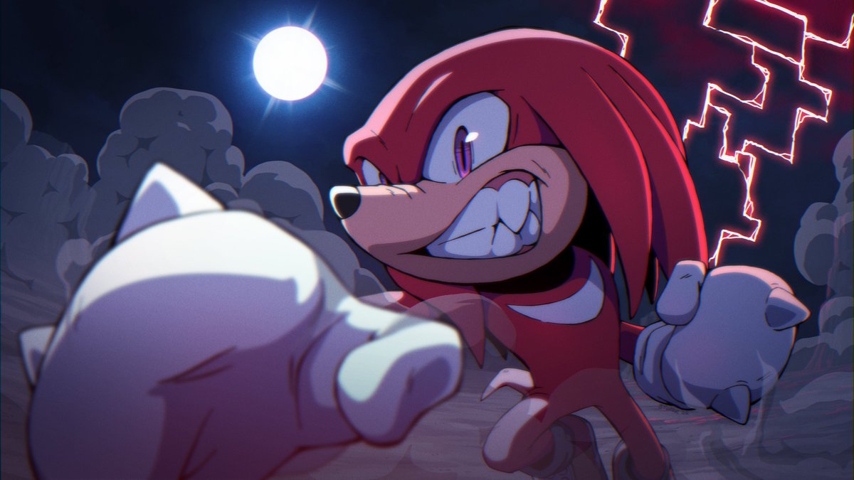 In celebration for the Sonic Frontiers Prologue release, some of us on the <a href="/powerhouseanim/">Powerhouse Animation</a> crew worked up our own fan art! Here's my contribution. Angery boi Knuckles going in for the kill.
