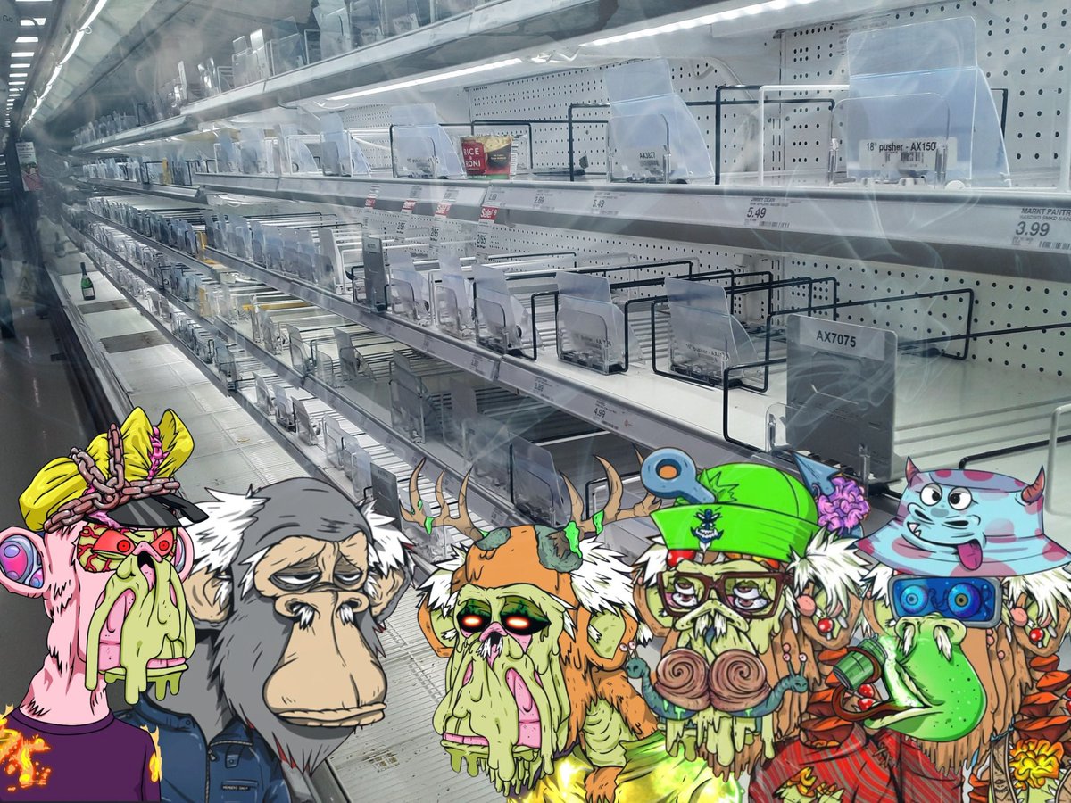 TheCPTDavid's tweet photo. @Mutant_Mal, @BadMutantGrampa, &amp; the rest of their ragtag gang discover that their treasure trove of treats has been stolen! They frantically begin the search for the culprits. The @TribeQuokka kids and @DegenToonz escape is underway. @BoredApeYC #BAYC #MAYC #GACC #NFT #Web3 https://t.co/nKrb1sSnBD