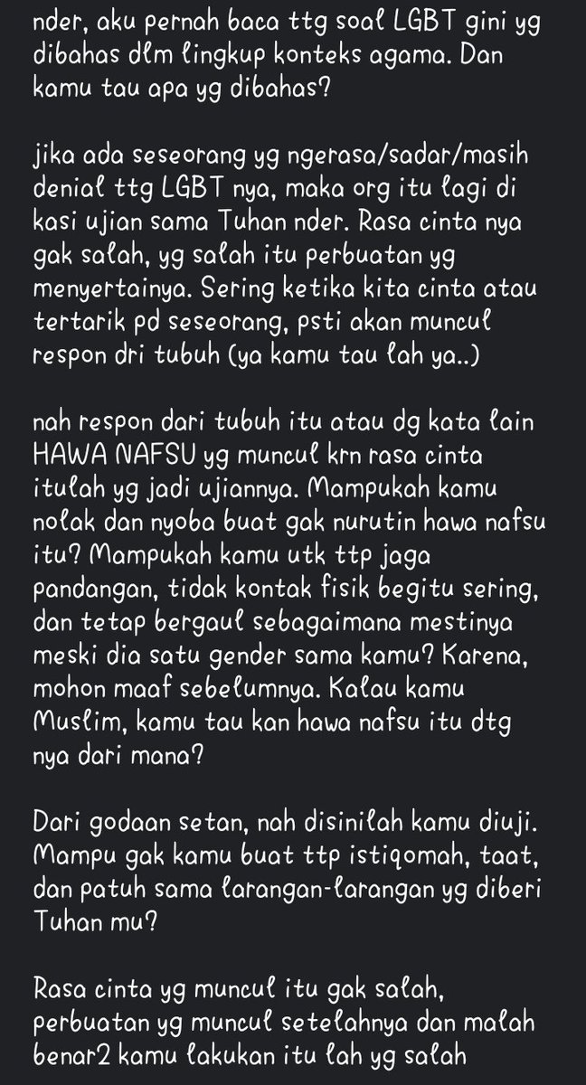 rintangandunia's tweet photo. @tanyarlfes semoga bahasa ku gk berbelit2 ya. Rasa yg muncul itu gk salah, tapi kalo kamu nurutin rasa dan malah berbuat apa yg dilarang itulah yg salah nder https://t.co/6pXgcKHGXP
