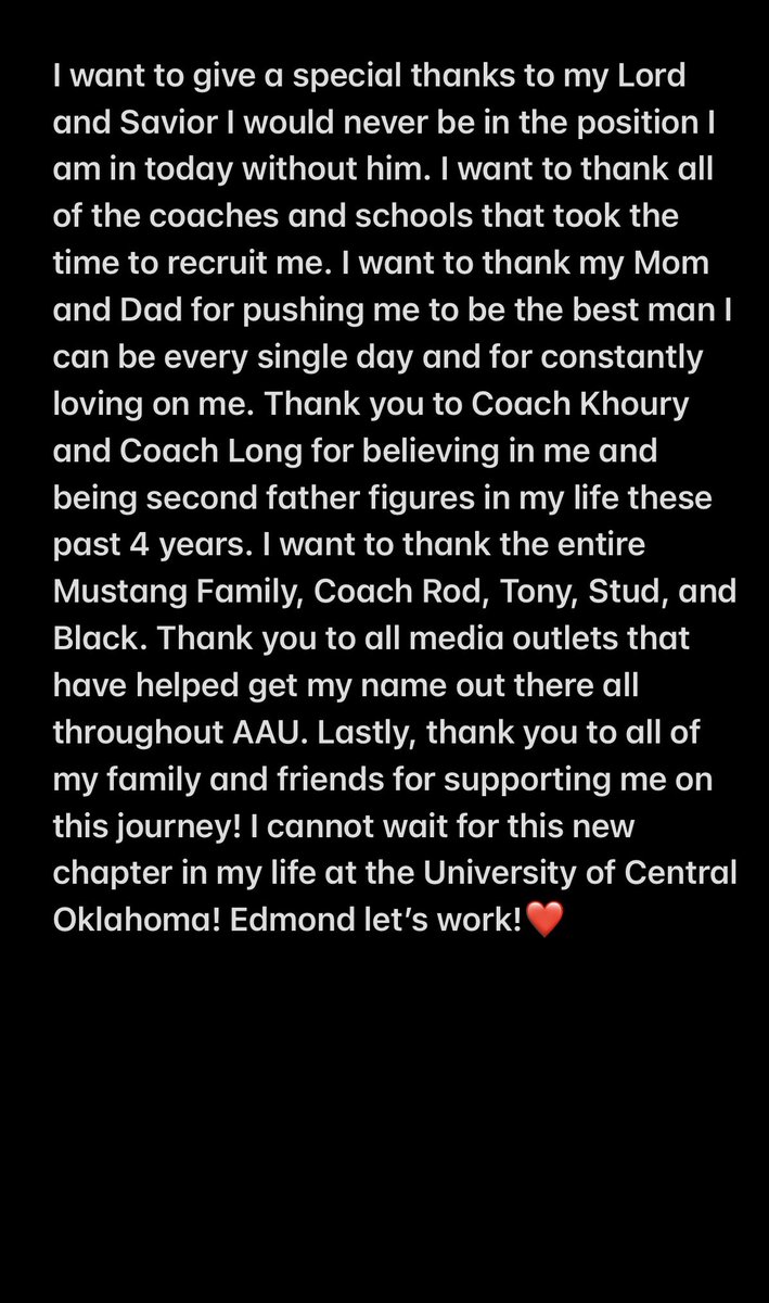 connornewton12's tweet photo. 100% COMMITTED! Beyond blessed and grateful to be in the position I am today! @UCOMBB @MustangsNation @GuyerBasketball https://t.co/CfPpoDqC0J