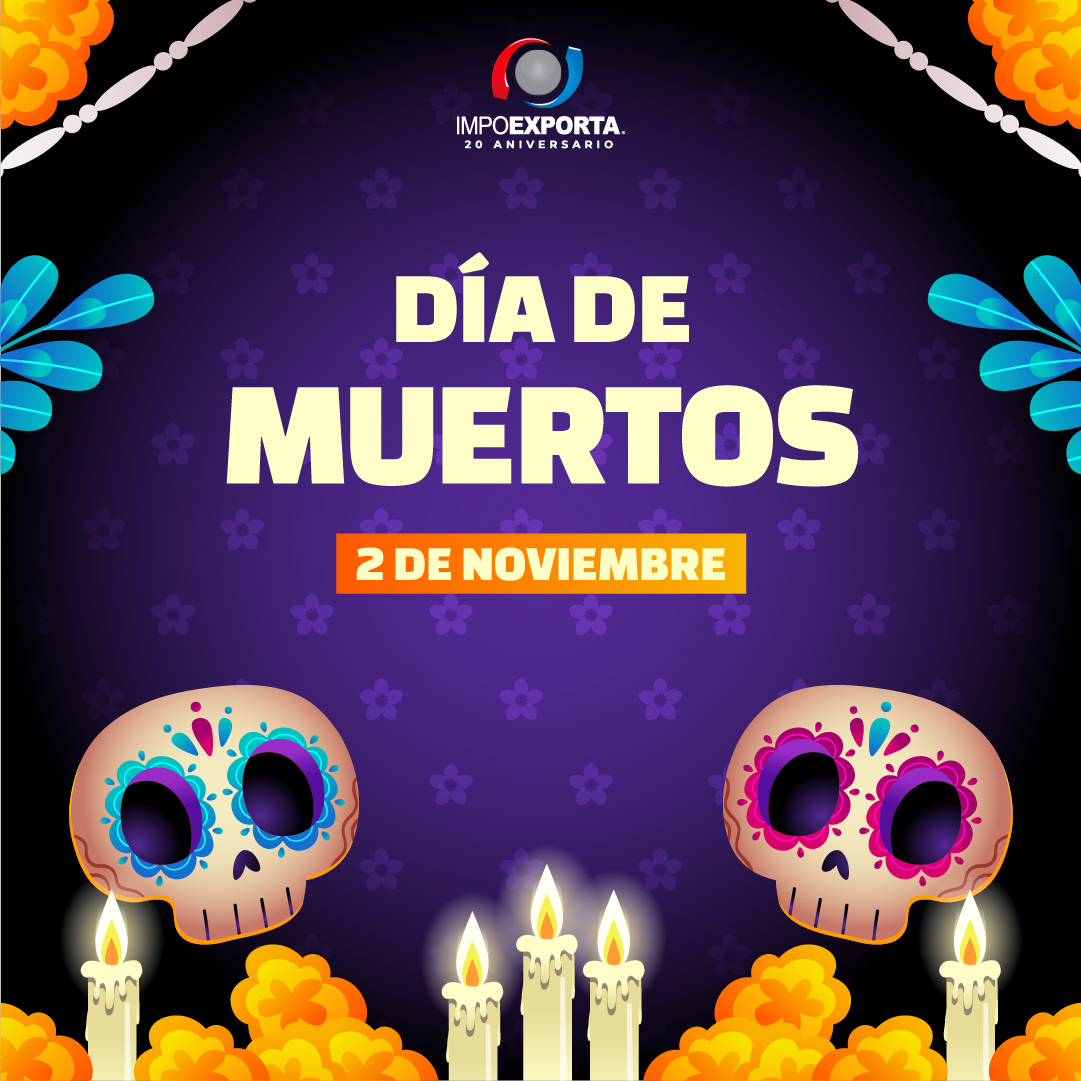 IMPOEXPORTA's tweet photo. Hoy en México celebramos una tradición milenaria donde aquellos que se fueron, vuelven para pasar una noche entre nosotros 🕯️

¡Feliz día de muertos! 🏵️ https://t.co/MdVy0DEiiY
