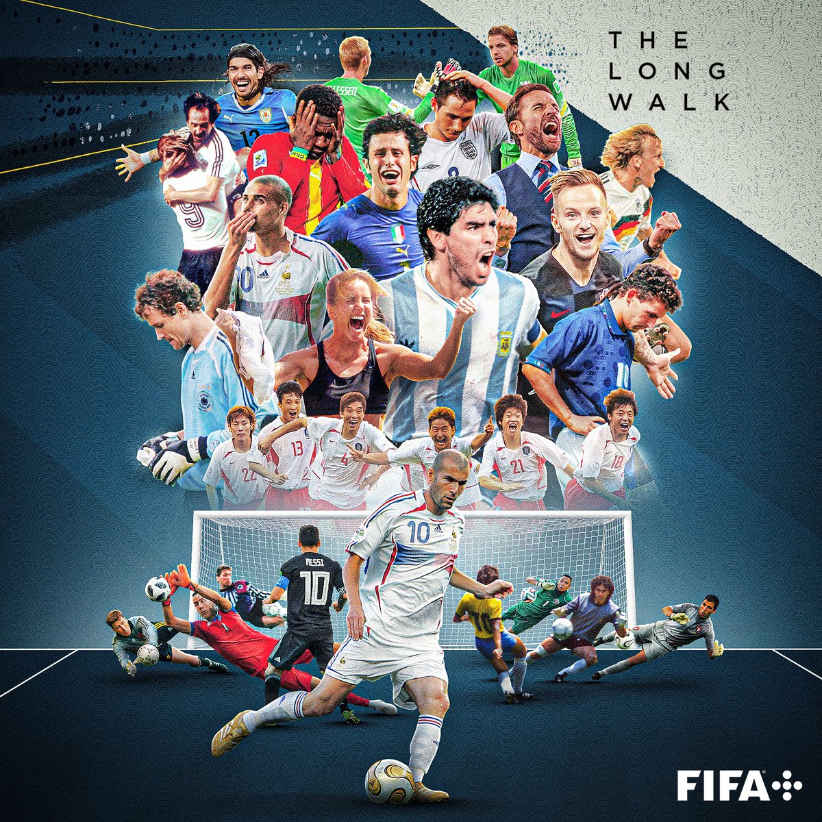 FIFAWorldCup's tweet photo. 🎥 'The Long Walk' takes a closer look at our most iconic #FIFAWorldCup shootouts