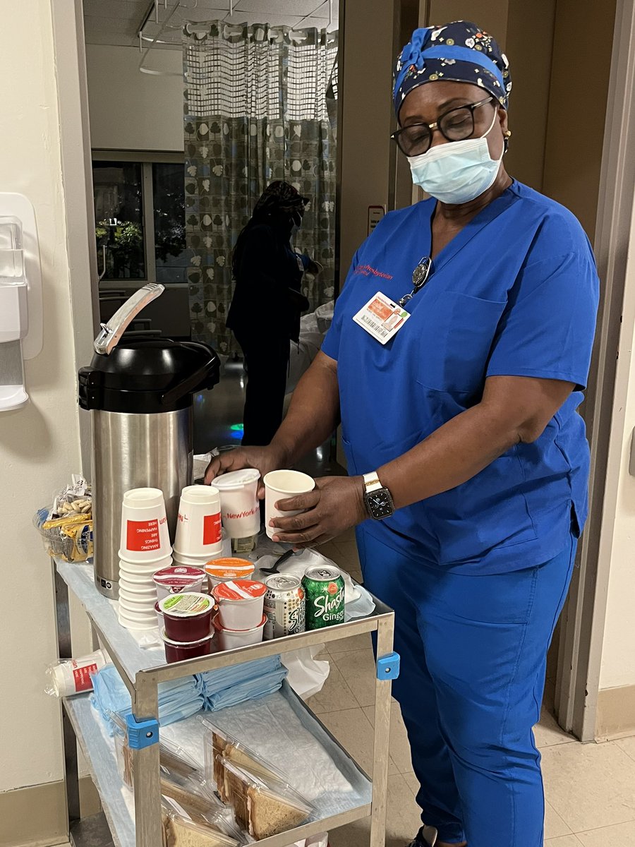 Our PCPs Eveline &amp; Martha doing the  Tuck’In Rounds or Comfort Rounds while creating meaningful relationships with our patients on 2FieldEast. <a href="/AllinatTheAllen/">AllenHospital</a> <a href="/CPBalsam/">Courtney P. Balsam</a> <a href="/R4Allen_ACNW/">Allen/ACNW R4 Committee</a>