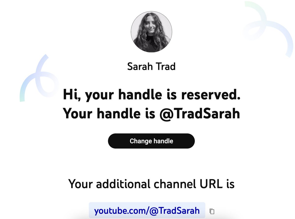 Commoners (i.e. non-YouTubers) on <a href="/YouTube/">YouTube</a> can pick their handles now

I don't know who took Sarah Trad already but at least I won't have numbers and signs in my #YouTubeHandle