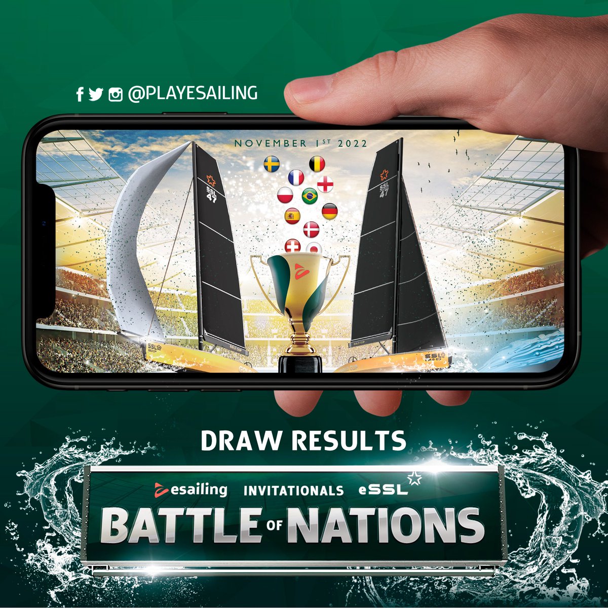 playesailing's tweet photo. Thank you everybody for a great draw today. 😎 

Here are the results. 🏆 

We can’t wait to finally race again. ⛵️

You can rewatch the whole show on Facebook/Twitch/YouTube 📺

#sailing #esailing #playesailing #esports #sportgames @EsailingTV  @SailorsLeague https://t.co/aNac1yhqGz