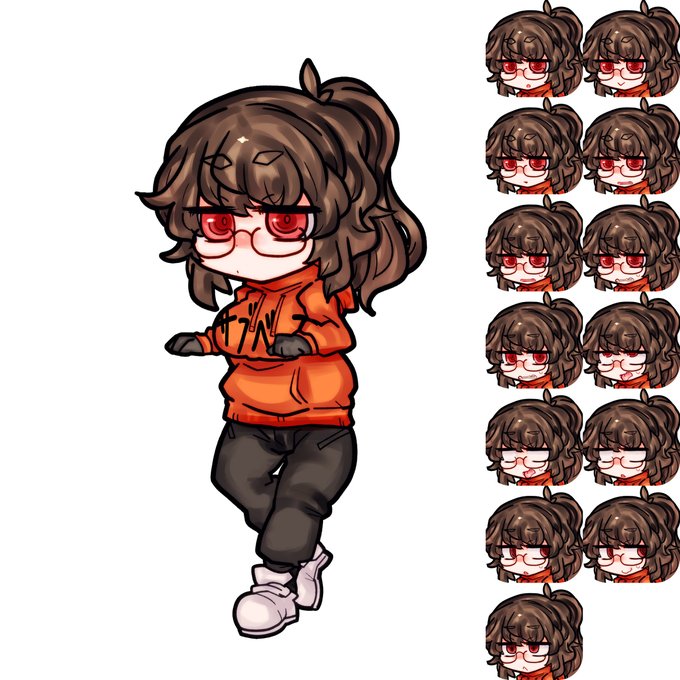 冬服イヤホンポニテメガネさん #オリジナル #女の子 https://t.co/ELDdnfaHUR 