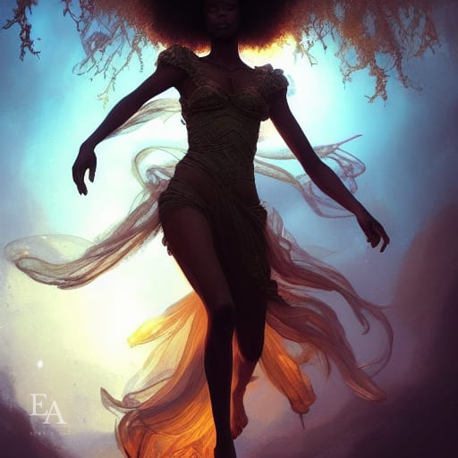 MAKENA - Happiness
.
#TheAfricanCollection
#afro #Queen #Mysterious #float #divinefeminine #energy #africa #fairy #angel #beautiful #ai #aiart #aiartcommunity #light #gold #Purple #soul #stainedglass #wings #love #purpose #grace #instaart