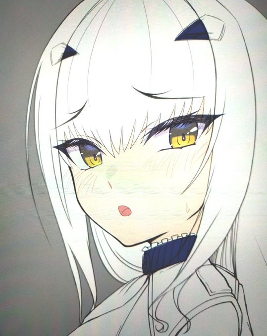 一生描き途中で放置してたメリュ子の顔を描き直した 