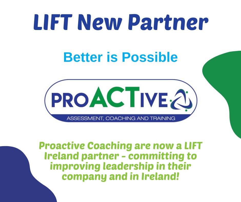 LiFTIreland's tweet photo. Delighted to announce a new partner today - ProACTive Coaching. A company that are experts in emotional intelligence that ties in with the themes and values of LIFT.
if you are in the Dublin area on Thursday - check out https://t.co/LIwYF2XeKY
#LIFTPartner #Leaders #EI https://t.co/FqQUrNqcc6