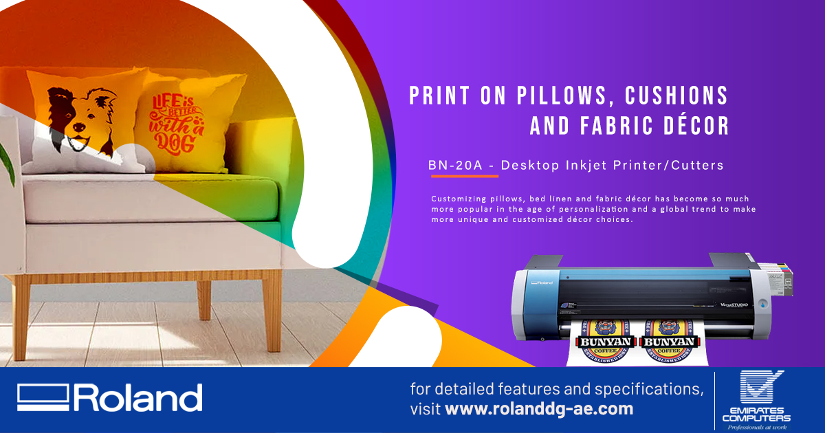 uae_dg's tweet image. Users can put their own designs on pillows, cushions, and other décor projects with Roland DG inkjet printers. T🔎 bit.ly/3JdZ9pF

#smallbusiness #rolanddguae #printpersonalization #printcut #bn20a #inkjet #textileprinting #digitalprinting #textileindustry