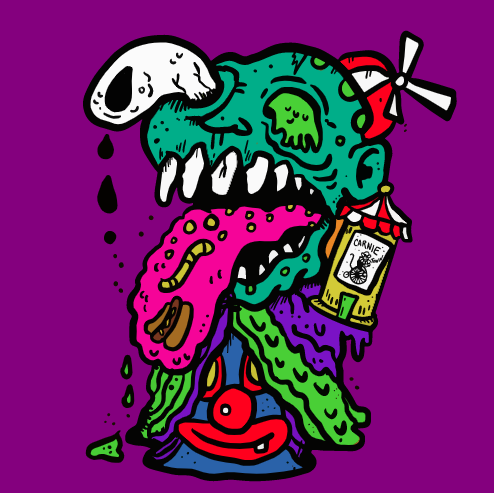 crypto_virga's tweet photo. What a bad-ass airdrop from @CCarnies!  
Thank You!!!🎪🎈
Technicolor Vomit by Carnies Toxic Editons.
It fits very well my mood at work this week 🤡! 

#NFT #NFTs #CCarnies  #WelcomeToTheCircus https://t.co/njTp6mBuWP