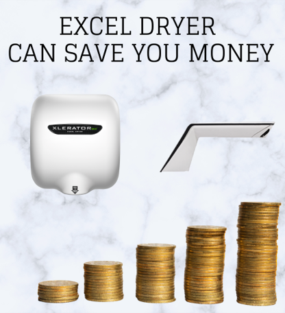 Excel Dryer can help you achieve 95% percent cost savings and 70% carbon footprint reduction by getting rid of paper towels and switching to our high speed, energy efficient hand dryers.

#Dryer #virus #energy #filter #exceldryer