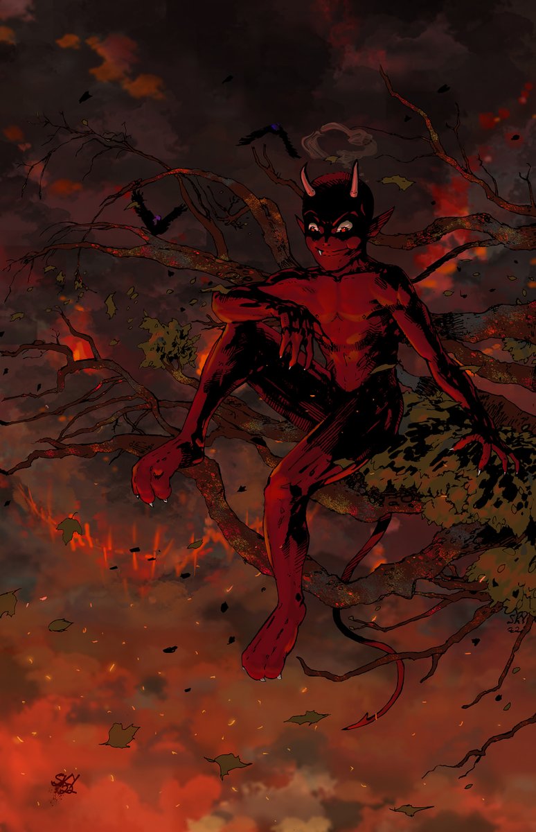 SkyDxLimit's tweet photo. Niko Terach from the @Grim__Syndicate universe hopes you all had a happy Halloween 🎃 

#comic #art #sol #nft https://t.co/VcXi3RnYk5