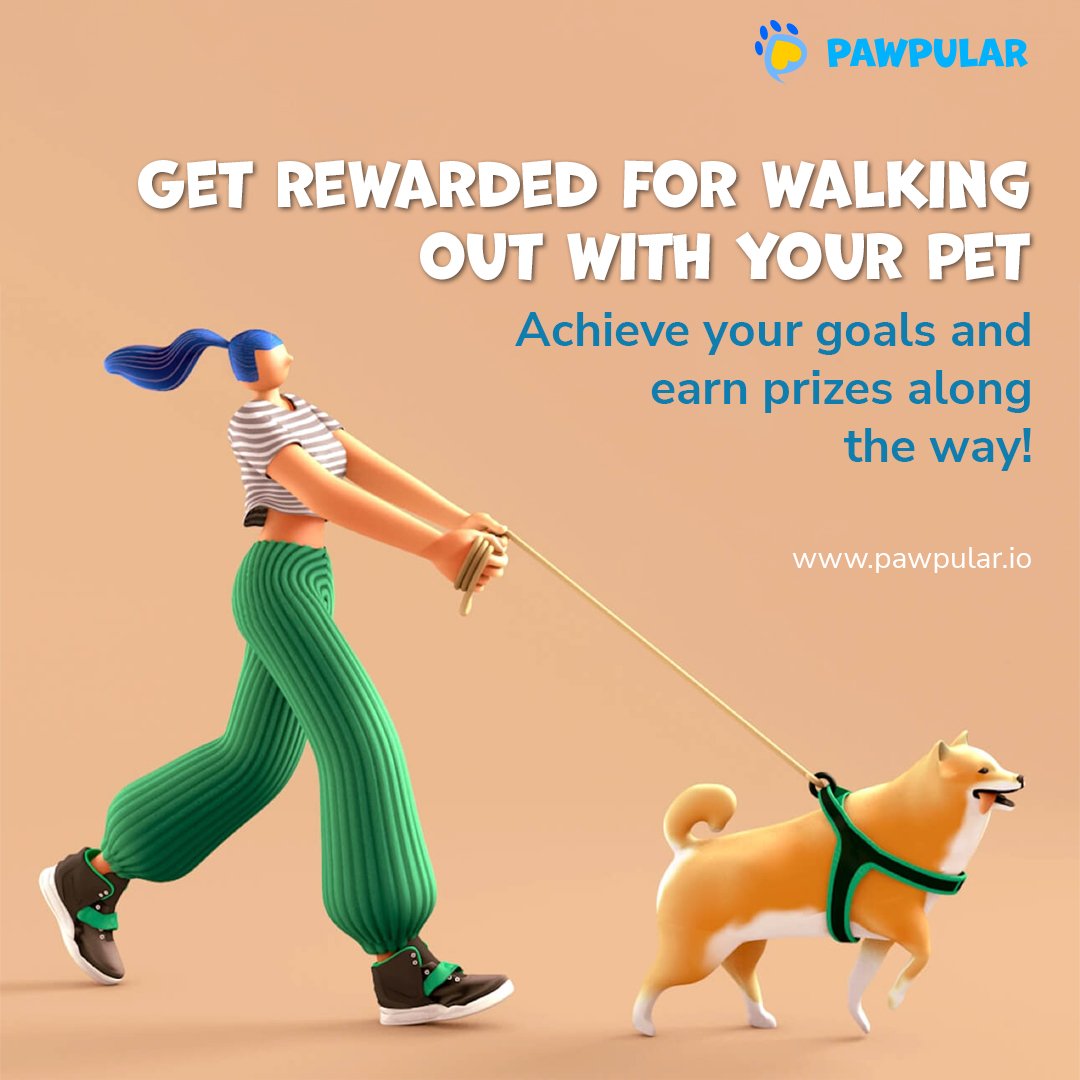 Get rewarded for walking your pet!

#pawpularapp #pawpular
#pets #walk2earn